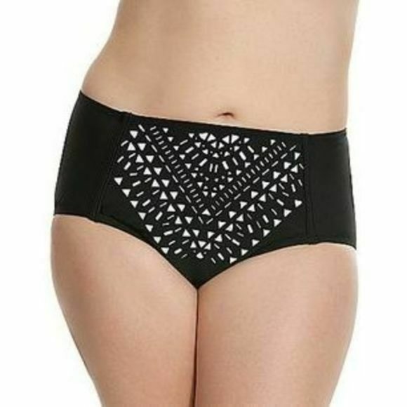 NEW Cacique by Lane Bryant Laser Cut Swim Bottom B - Picture 1 of 5